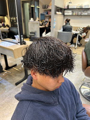 朝のセット短縮パーマ