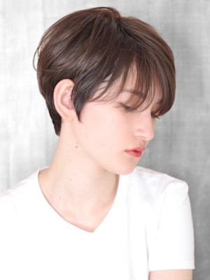 ショート・ボブ/白髪ぼかし/ハイライト/絶壁解消/40代