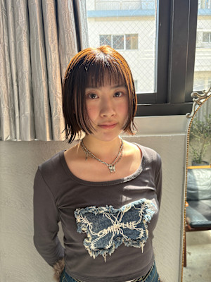 ステップボーンカットボブスタイル/イメチェン/美髪