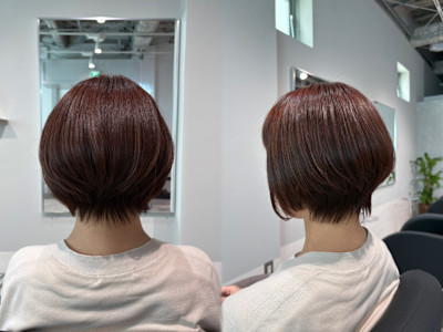 春らしいピンクベージュカラー【船橋・白髪ぼかし】