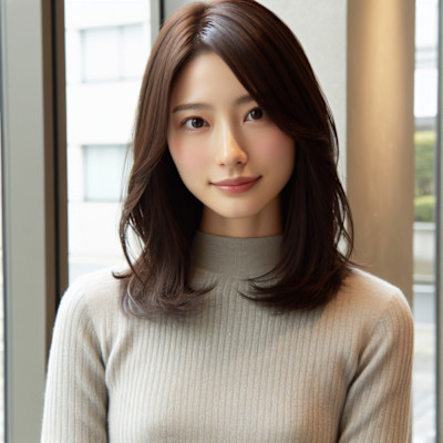 ★ナチュラルボブ黒髪ボブ大人ショートボブ20代30代40代