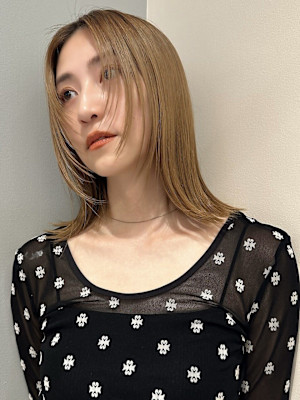 ザクザクレイヤー/レイヤーカット/小顔カット/ベージュカラー