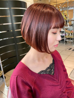 前下がりボブ/丸みショート/ショートボブ/くびれボブ