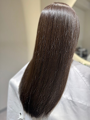 くすみブラウン×ロング