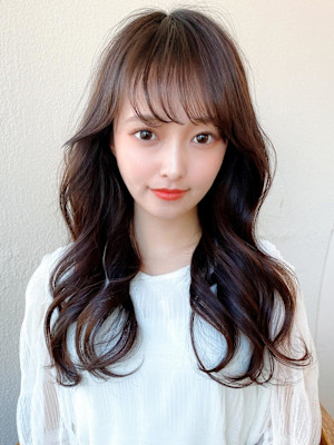 イメチェン姫カットレイヤーロングニュアンスカラー美髪