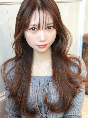 ゆるふわロング×シースルーバング