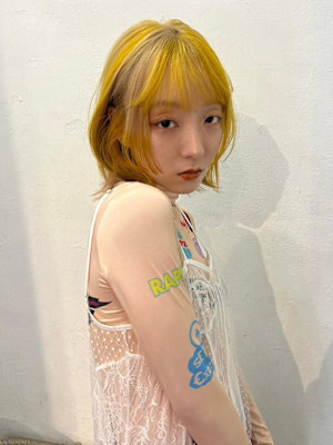 イエローアクセントボブ（bani）