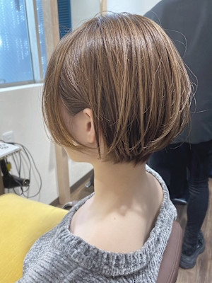 大宮/ショート/ショートボブ/ ハイライト/ベージュ
