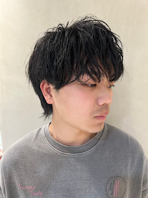 【爽太指名限定スタイル】マッシュウルフ/緩めスパイラルパーマ