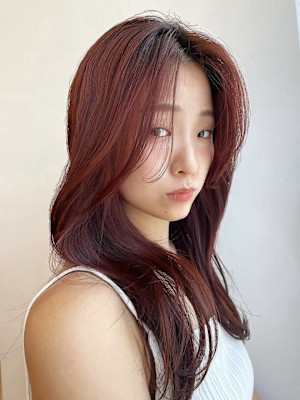 暖色カラー/レッドカラー/レイヤー/10代/20代/30代/