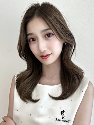 ワンホン巻き/韓国/前髪なし/艶髪/イメチェン