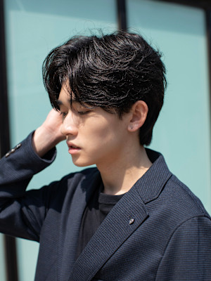 センターパートナチュラルニュアンスパーマ