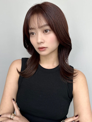 韓国ヘア小顔カット前髪レイヤーカット10代20代