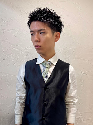 池袋メンズスパイキーショートパーマ◎[池袋メンズ美容室］