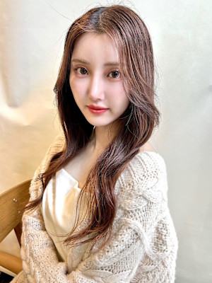 ナチュラルベージュ/ブリーチなしカラー/透明感カラー/韓国