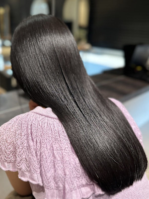 髪質改善カラー/艶カラー/ブルーブラック/酸性ストレート/