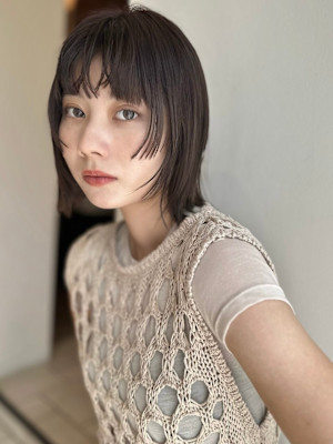 小顔カット/顔まわりカット/シースルーバング/姫カット/髪質