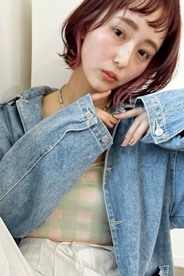 髪質改善/ボブ/カラー/10代/20代