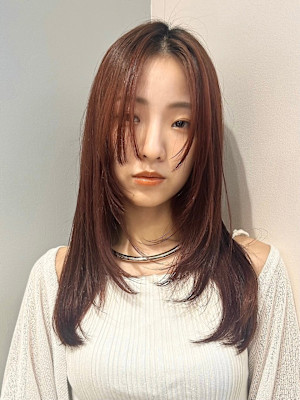 ハイレイヤー/チェリーレッド/ダークレッド/ブリーチなし/