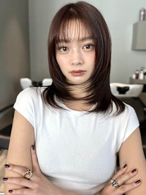 韓国レイヤーレイヤーカット顔まわりカット小顔10代20代渋谷