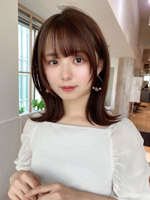 イメチェンウルフひし形シルエット外ハネボブ美髪ワンカール 