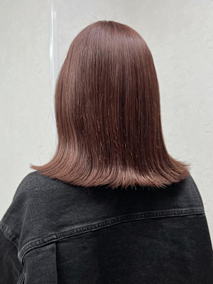 ブリーチ一回で出来るピンクブラウンカラー♪
