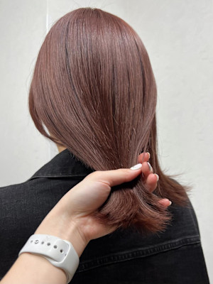 ブリーチ一回で出来るピンクブラウンカラー♪
