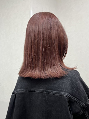 ブリーチ一回で出来るピンクブラウンカラー♪