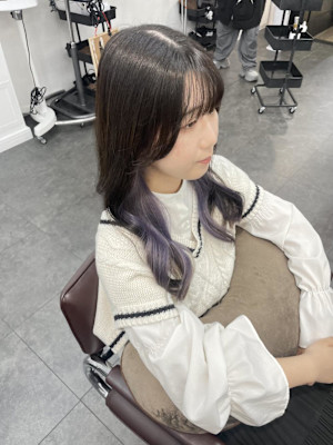 ラベンダーグレージュ/ラベンダーカラー/インナーカラー