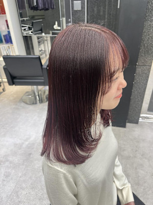 ♪艶感たっぷり暖色ワインレッド