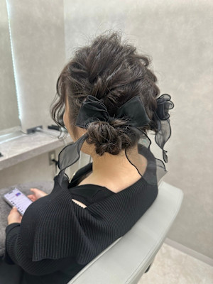 全席個室サロン／結婚式ヘアセットパーティヘアアレンジ編み込み