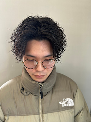 センターパートツイストスパイラル