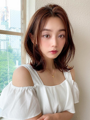 イメチェンウルフひし形シルエット外ハネボブ美髪ワンカール 