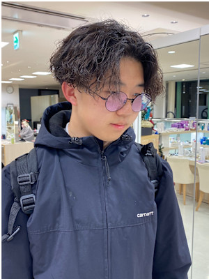 波巻きスパイラルツイストスパイラルメンズパーマ東京銀座有楽町