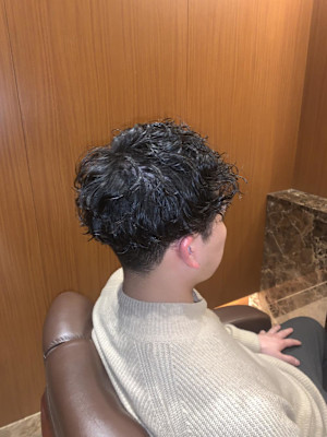 ツーブロ×スパイラルパーマ