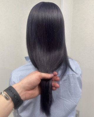 #寒色系色落ちが綺麗なネイビーブルー♪