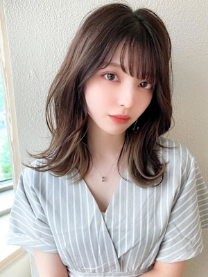 イメチェンウルフひし形シルエット外ハネボブ美髪ワンカール 