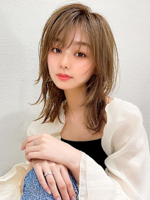 イメチェンウルフひし形シルエット外ハネボブ美髪ワンカール 