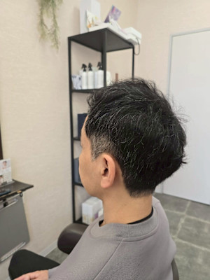 メンズカット/パーマ/グレイカラー/鎌取駅/韓国風/白髪染め