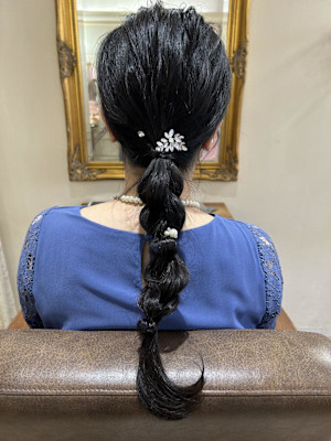 編みおろしヘア