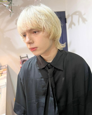 全頭ブリーチダブルカラーブロンズヘアー