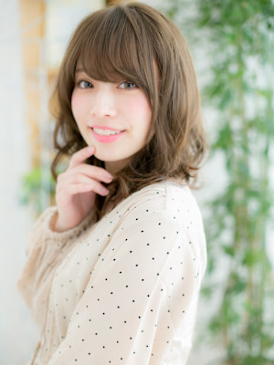 【博多美容室NAVY】カーキベージュ☆大人ウェーブ巻きg