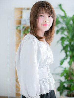 【博多美容室NAVY】艶カラー上品ツヤ髪内巻きワンカール