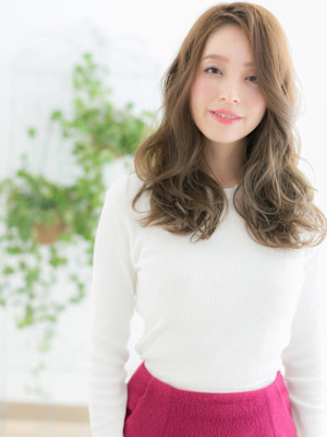 【博多美容室NAVY】かきあげバング×ロングウルフe