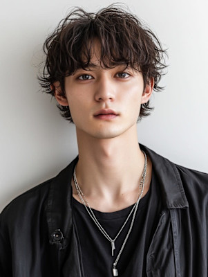 ツイストパーマ ウルフカット ショートヘア 20代 30代