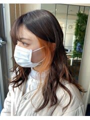 【W_SALON 河原町】イヤリングカラー　オレンジ