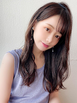 イメチェン姫カットレイヤーロングニュアンスカラー美髪