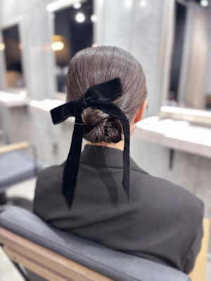 大人可愛いアップヘア