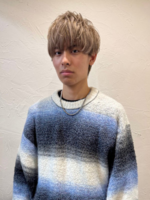 池袋メンズミルクティーベージュ◎[池袋メンズ美容室］