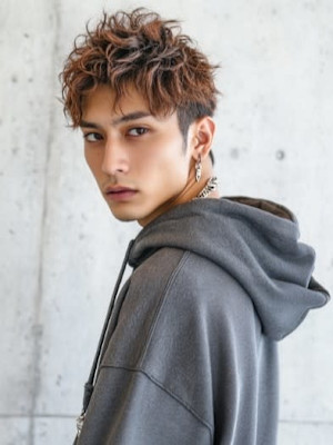 ツイストスパイラルパーマ ツーブロック ベリーショート 20